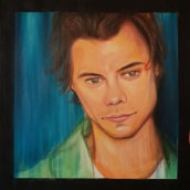 Harry Styles, mixed media on wood. Un proyecto de Pintura acrílica de Shannon Costa - 08.08.2020