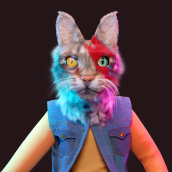 URBAN CATS. Un proyecto de 3D, Modelado 3D, Diseño de personajes 3D y Diseño 3D de Bernat Casasnovas Torres - 15.01.2021