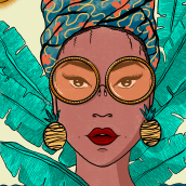 Belleza tropical 🌴☀️🌺. Traditional illustration project by Daniela Rincon Pardo - 04.01.2021