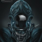 Alien illustration on Procreate. Traditional illustration, and Digital Drawing project by Martin Mariano Hernandez Tena - 04.02.2021