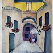 My project in Architectural Illustration with Watercolor course. Pintura em aquarela projeto de Helen Howell - 04.04.2021