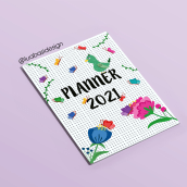 Planner Digital Floral. Um projeto de Design, Design digital e Desenho digital de Luana - 06.02.2021