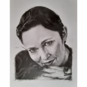 Mi Proyecto del curso: Noelle. Desenho de retrato projeto de MARÍA JOSÉ ALONSO SAHAGÚN - 06.04.2021