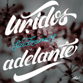 Lettering unidos . Graphic Design, and Digital Lettering project by Mario Hernández - 04.06.2021