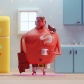 Chunky Hellboy. 3D, 3D Modeling, and 3D Character Design project by Mohamed Chahin - 02.08.2019