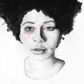 My project in Contemporary Portraits with Graphite course. Desenho a lápis, Desenho, Pintura em aquarela, e Bordado projeto de Sarah Faber - 10.04.2021