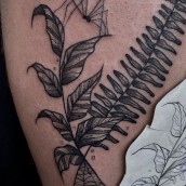 Mi Proyecto del curso: Tatuaje botánico con puntillismo Ein Projekt aus dem Bereich Botanische Illustration von helenakandon - 10.04.2021