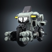 Modelado moto anime retro. Un projet de Modélisation 3D de Diego Fernández - 11.04.2021