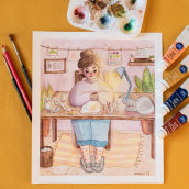 Serie de ilustraciones en acuarelas. Un proyecto de Pintura a la acuarela e Ilustración infantil de Amorela Sobrero - 12.04.2021