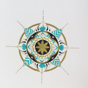 Mandala. Ilustração tradicional projeto de Ana Paula Saliba - 12.04.2021