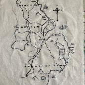 Embroidered Map: Holidays in Northern Ireland . Embroider project by Lynne Connolly - 04.12.2021