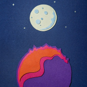 Paper Moon. Design, Traditional illustration, and Paper Craft project by Mark OS - 04.13.2021