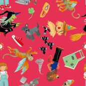 Colección Pattern Oz. Un proyecto de Ilustración tradicional, Diseño de personajes, Pattern Design, Ilustración textil e Ilustración infantil de Mònica Roca - 13.04.2021