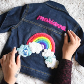 In these times of corona be the rainbow 🌈✨🍒. Embroider project by Made Flores - 04.14.2021