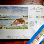 Il mio progetto del corso: Isole Lofoten. Pintura em aquarela projeto de Annalisa Dione - 15.04.2021