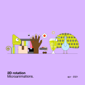 2D rotation — Microanimations. Traditional illustration, Motion Graphics, Animation, Graphic Design, and 2D Animation project by María Marqueses - 04.15.2021