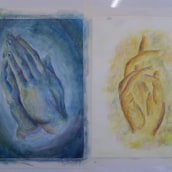Four elements hands- Water color paintings. Watercolor Painting project by Yael Zamir - 06.20.2019