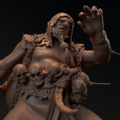 Giant with Dwarf. Un proyecto de 3D, Escultura, Diseño de personajes 3D y Diseño 3D de Álvaro Marcos Garrote - 18.04.2021
