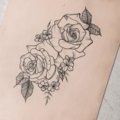 Mi Proyecto del curso: Tatuaje botánico con puntillismo. Un proyecto de Ilustración tradicional, Diseño de tatuajes e Ilustración botánica de Nayara Marey González - 22.04.2021