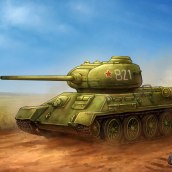 T-34/85. Traditional illustration project by Rubén Megido - 04.22.2021