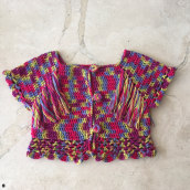Mi Proyecto del curso:  Top-down: prendas a crochet de una sola pieza. Un proyecto de Crochet de Gisela Roca Avellá - 20.04.2021