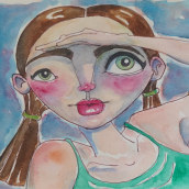Little Faces - Caritas. Traditional illustration project by Claudia Dominguez - 04.24.2021