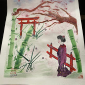 Mi Proyecto del curso: Ilustración en acuarela con influencia japonesa. Traditional illustration, Drawing, and Watercolor Painting project by Soraya Sáez - 05.01.2021