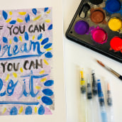 Mi Proyecto del curso: Caligrafía con pinceles de agua para principiantes. Calligraph, Watercolor Painting, and Brush Painting project by Iris Villegas - 05.09.2021