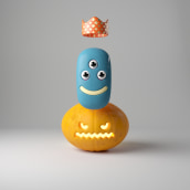 Esto es Halloween. Un proyecto de Ilustración, 3D, Modelado 3D, Diseño de personajes 3D y Diseño 3D de Enrique Escalona - 31.10.2020