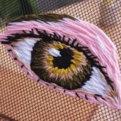 Can can y un ojo. Embroider project by Elo (Saturno Rosa) - 05.31.2021