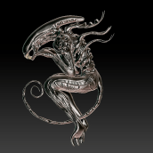 Alien 3D print . Un proyecto de Cine, vídeo, televisión, Escultura, Diseño de juguetes, Videojuegos y Concept Art de 3D Monster - 01.01.2021