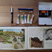 Mi Proyecto del curso: Cuaderno de viaje en acuarela. Un proyecto de Pintura a la acuarela y Sketchbook de Juan Carlos Yunta García - 06.06.2021