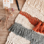 Tapiz nórdico a crochet. Un proyecto de Diseño y Decoración de interiores de Alelí Deco Crochet - 28.06.2021