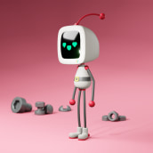 Robot. Un proyecto de Motion Graphics, Diseño de personajes, Diseño de producto y Modelado 3D de Daniel Quintero - 02.07.2021