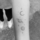 Celestial Tattoos. Design project by Ella Storm - 07.05.2021