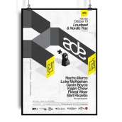 Poster ADE 2019. Música, e Design gráfico projeto de Daniel Lores - 04.08.2019