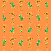 Mexican pattern. Traditional illustration, and Graphic Design project by Aleksandra Tomaševskaja - 03.19.2021
