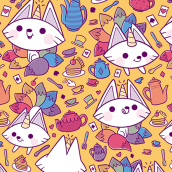Cute Patterns. A Design & Illustration project by Sara Gaiaudi - 07.07.2021
