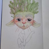 Meowculent: a weird cactus study . Traditional illustration, and Character Design project by Eva Russo - 07.10.2021