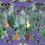 Encinas Orquídeas Mujeres. Milagros.. Un projet de Illustration, Création de motifs, St, lisme , et Estampe de Milagros Argüelles González - 27.07.2021