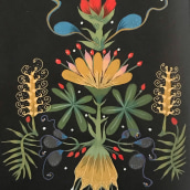 My project in Introduction to Floral Illustration with Acrylic course. Un progetto di Illustrazione tradizionale, Belle arti, Pittura, Disegno, Pittura acrilica e Illustrazione botanica di audieart365 - 01.08.2021
