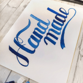 My project in Introduction to Brush Lettering course. Un proyecto de Lettering, Brush Painting, H y lettering de Кристина Островскаия - 02.08.2021