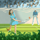 Social media animations for Nyetimber wine during the British Tennis season. Traditional illustration, Motion Graphics, and Events project by Alex Green - 06.25.2021