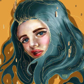 My project in Digital Fantasy Portraits with Photoshop course. Traditional illustration, Drawing, Digital Illustration, Portrait Illustration, Portrait Drawing, Digital Drawing, and Digital Painting project by Maureen Fletcher - 08.03.2021