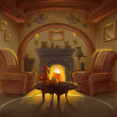 Toca de Hobbit. Traditional illustration, and Set Design project by Carol Delavy Chagas - 08.13.2021