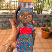 Mi pequeña chica africana. Projekt z dziedziny Projektowanie postaci, Projektowanie zabawek, To i art użytkownika malamairechrystel - 20.08.2021