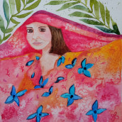 Mi Proyecto del curso: Técnicas modernas de acuarela. Traditional illustration, Fine Arts, Painting, and Watercolor Painting project by yenny santos - 08.23.2021