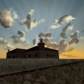 Puesta faro Menorca. Een project van Traditionele illustratie van javiergraullera - 03.08.2021