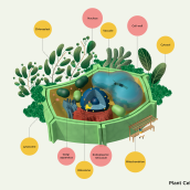 The Plant Cell. Illustration, and Design project by Jing Zhang - 09.04.2021