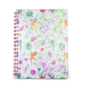 Notebook design with glitter and illustration pattern. Design, Traditional illustration, Product Design, Pattern Design, Vector Illustration, and Fashion Design project by Eva Boch - 09.18.2021